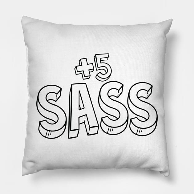 Sass Check Pillow by MediocreMerchant