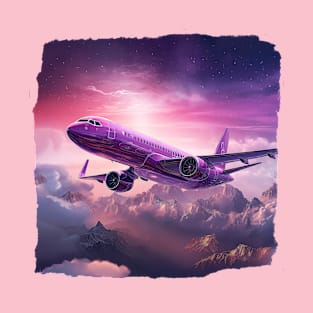 Purple Airplane 01 T-Shirt