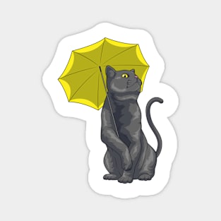 Cat Raining Umbrella Magnet