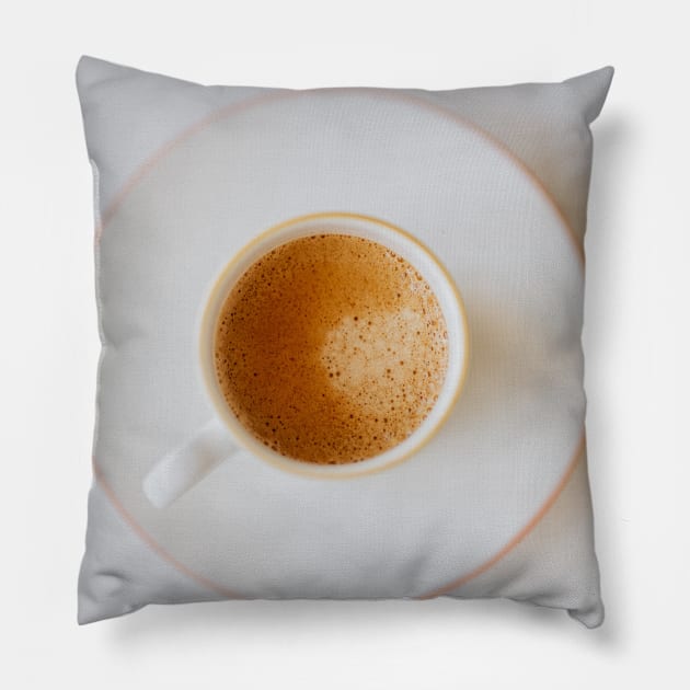 Latte, White Marble Pillow by NewburyBoutique