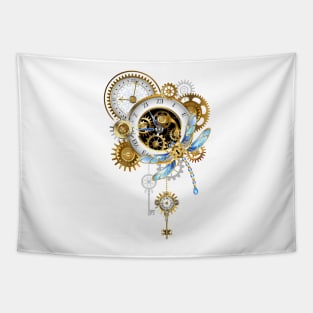 Steampunk Dragonfly with Clock Tapestry