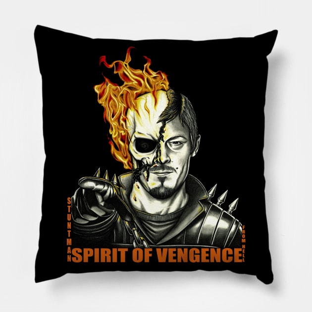 Spirit of Vengence Pillow by sapanaentertainment