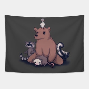 Trash Animals Tapestry