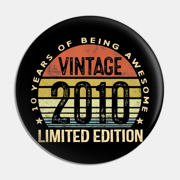 10 Year Old Gifts Vintage 2010 Limited Edition 10th Birthday T shirt T-Shirt10 Year Old Gifts Vintage 2010 Limited Edition 10th Birthday T shirt T-Shirt Pin by Hot food