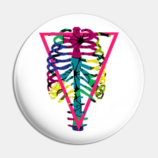 Flowers Skeleton Pin