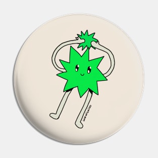 Silly Little Guy | Green Sticker Version Pin