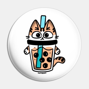 Tiger Boba Cat Tea Pin