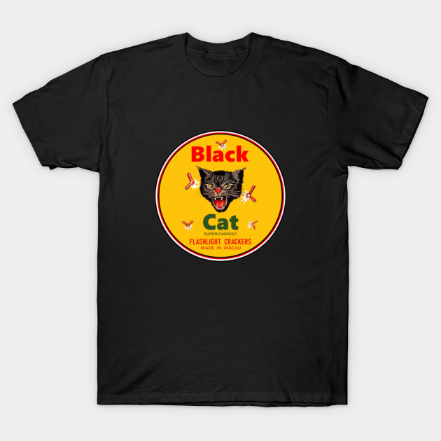 Black Cat firecrackers - Vintage - T-Shirt