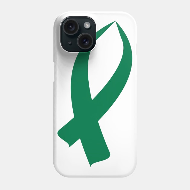 Awareness Ribbon (Green) Phone Case by BlakCircleGirl