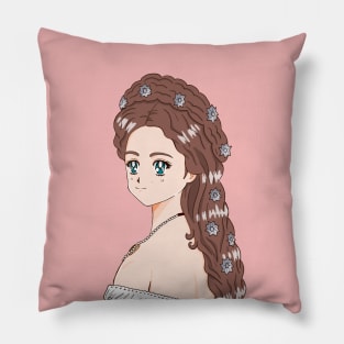 Cute Empress Elisabeth Sissi 90's Anime Style Pillow