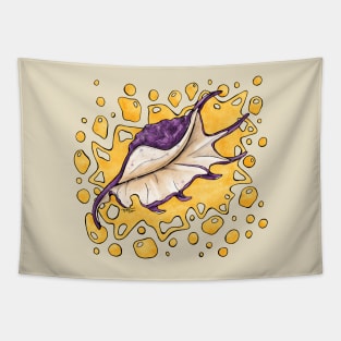 Purple conch shell with bright colors, spider conch Tapestry