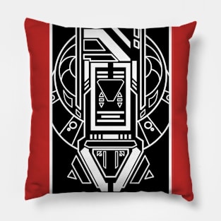 black and white medallion arwork Pillow