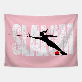 Slalom Water Skier - Girl Tapestry