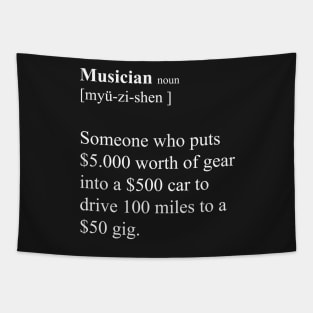 Musician funny definition white version Tapestry