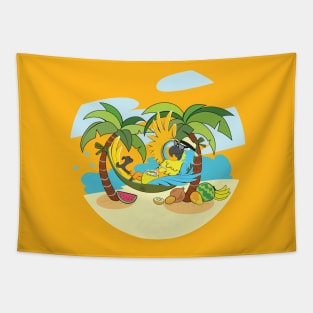 Tropical Parrot Tapestry