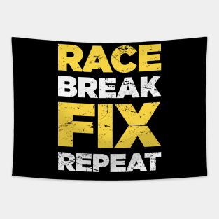 Race Break Fix Repeat | Race Car Racing Gift Tapestry