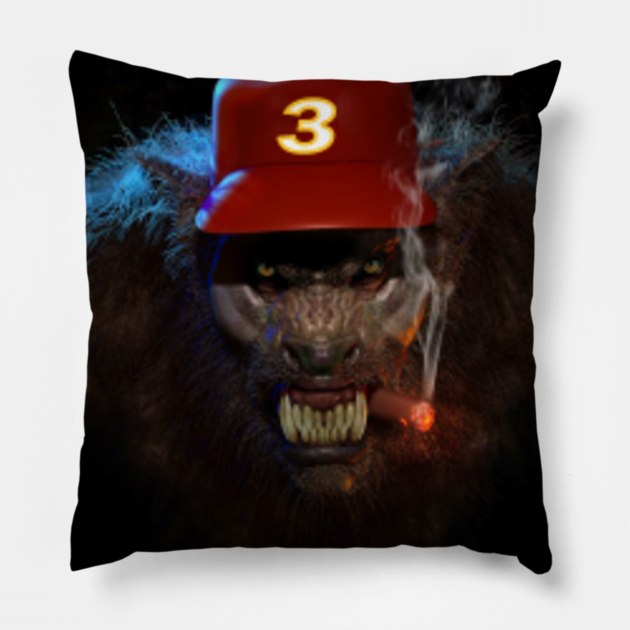 Bubba The Redneck Werewolf Smokin'! Werewolf Pillow TeePublic