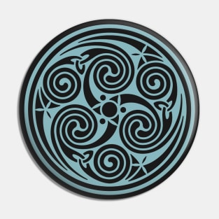 Celtic Spiral - Blue Pin