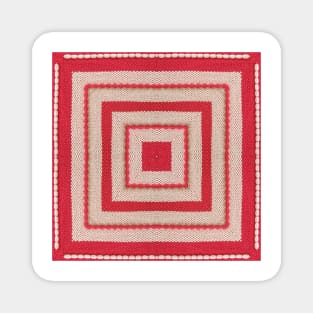 Geometric , Square , Woven Texture , Pattern , Ribbed , Christmas Magnet