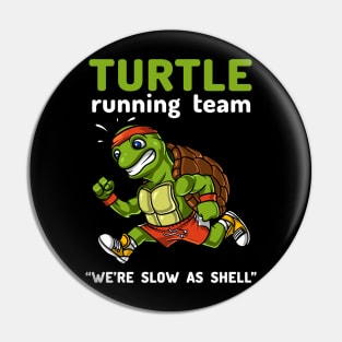 Turtle Running Team Pin