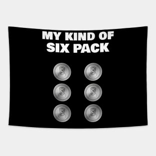 Funny Drinking 'My Kind of Six Pack' Beer Drinker Tapestry