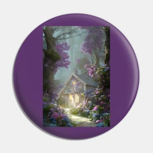 Whimsical Witch Cottage Pin