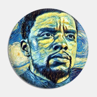 Chadwick boseman Van Gogh Style Pin