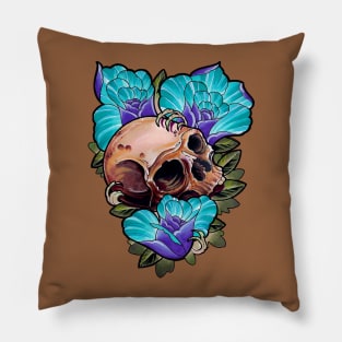 Skull and Roses Pillow