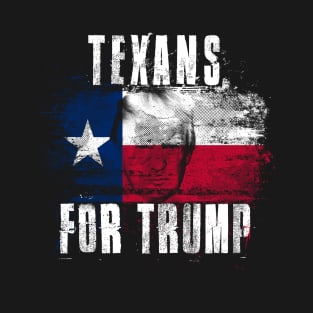 Texans For Trump - Trump 2020 Patriotic Flag T-Shirt