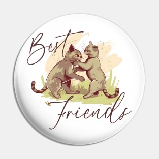 Best Cat Friend Pin