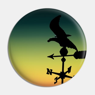 Due North Silhouette On The Dusk Sky Pin