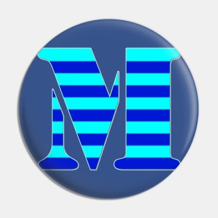 CUTE INITIAL M, BLUE Pin