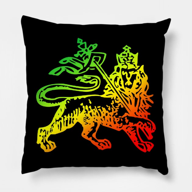 RASTA LION Pillow by Westwaystudio