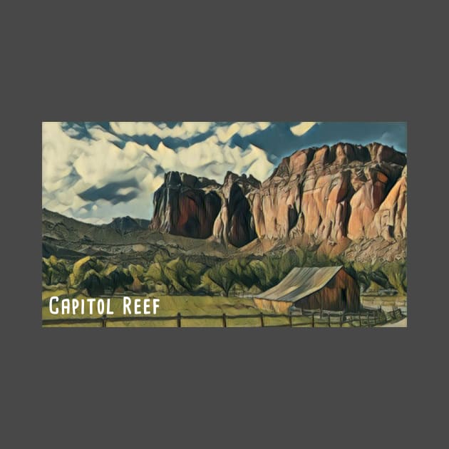 Capitol Reef National Park Watercolor by Reformation Design