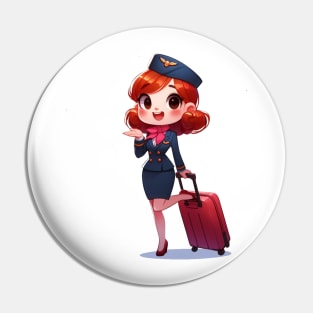 Cute Flight Attendant Pin