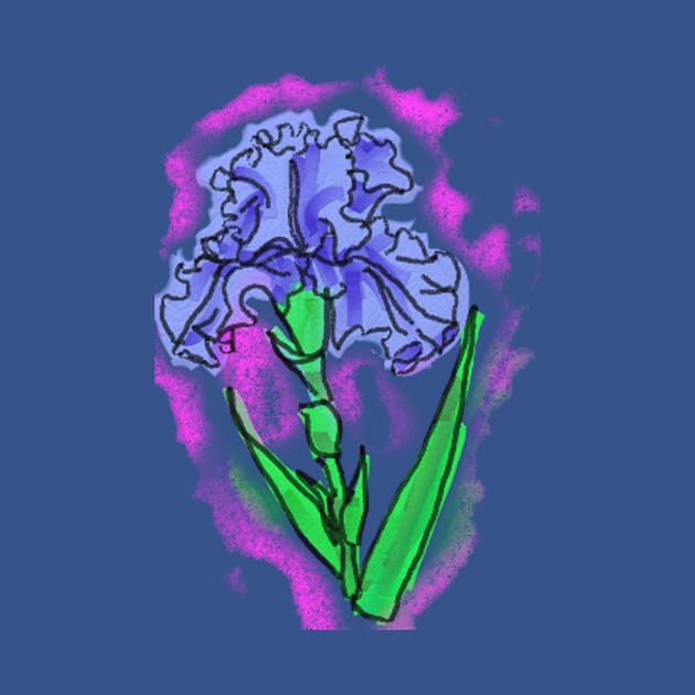 iris flower art by lalanny