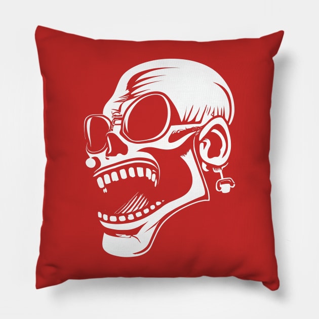 skull bone vintage Pillow by Aldrvnd