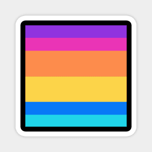 Lines of Cute Bright Colors Magnet