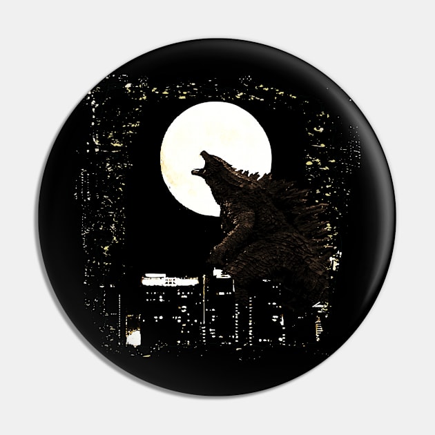 Godzilla T-Shirt Pin by Lamink