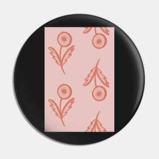 Minimalist dandelion in watermelon pink Pin