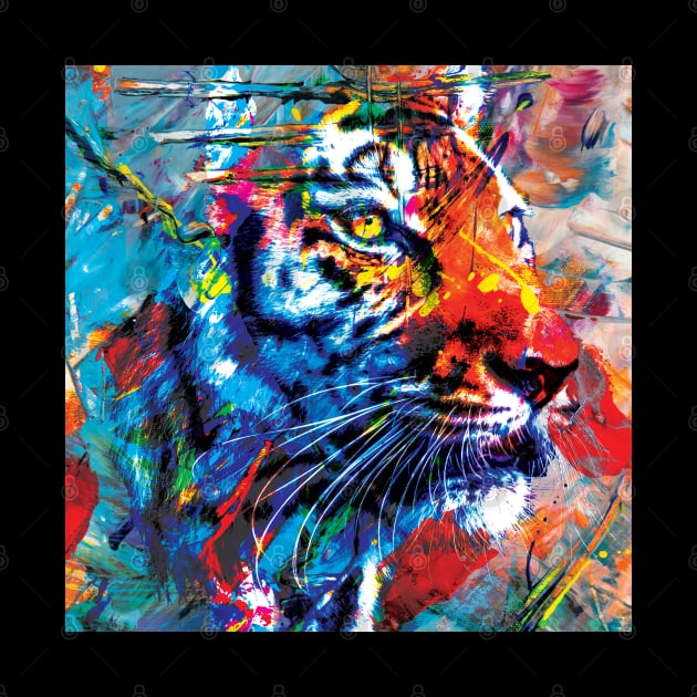 Tiger Colorful Portrait by ArticArtac