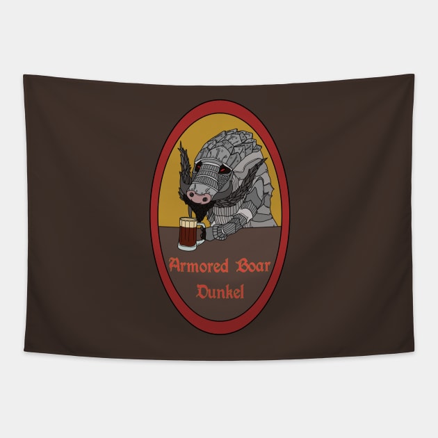 Dark Souls - Armored Boar Dunkel Tapestry by DigitalCleo