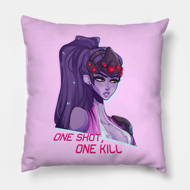 Overwatch Widowmaker Pillow by Jawlatte