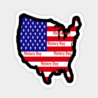 Victory Day Flag usa Magnet