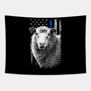 Fuzzy Flock Sheep Love, Tee Triumph for Animal Enthusiasts Tapestry