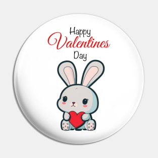 Rabbit Happy Valentines Day Pin