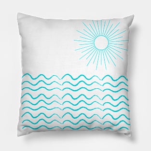 At the beach by lines White Pillow