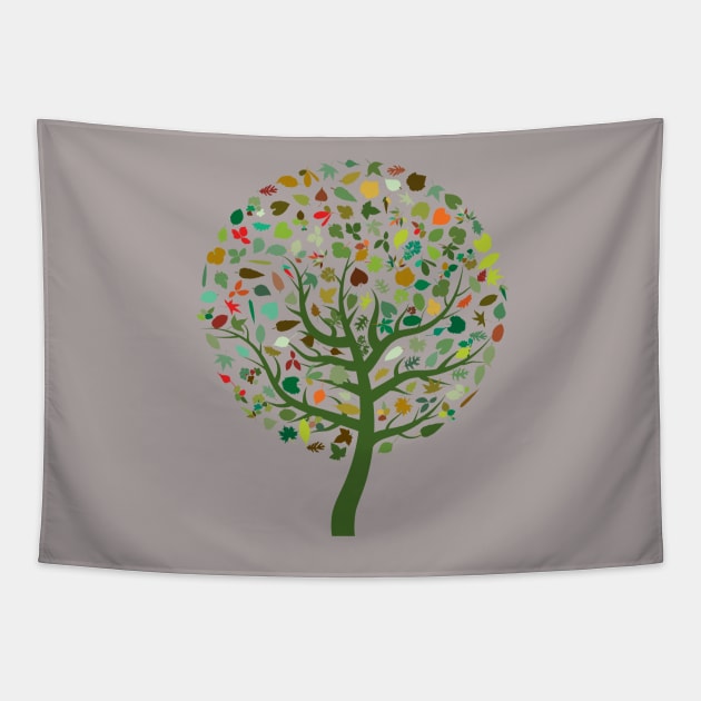 Colorful tree Tapestry by DrDesign