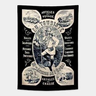 Travel Outfitter Shop Advertisement Paris 1879 Tapestry