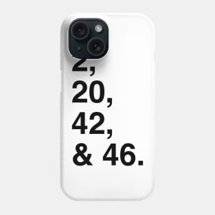 Yankees Core Four Numbers Phone Case